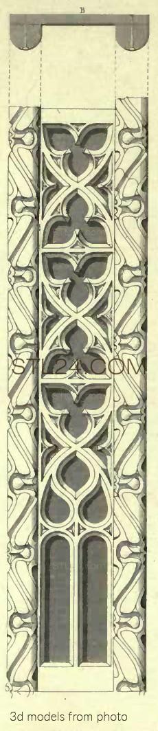 Панели резные (CARVED PANEL_0601 -  | 3D model 3DSMAX / OBJ / STL) 3D модель для ЧПУ станка